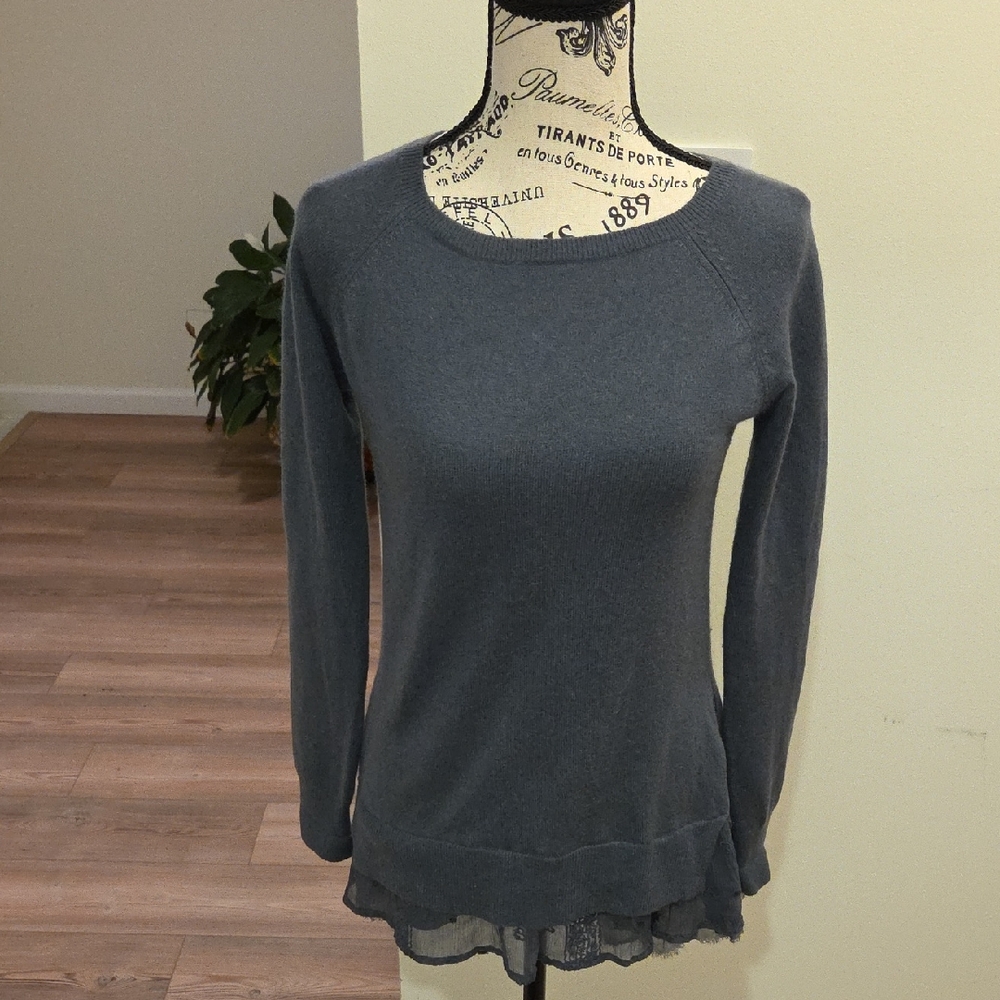 Garnet Hill Charcoal Knit Sweater